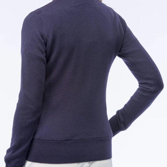 Fairway & Greene Abbey Merino Wool Windsweater Full Zip Purple Eclipse XS NWT - Picture 2 of 11